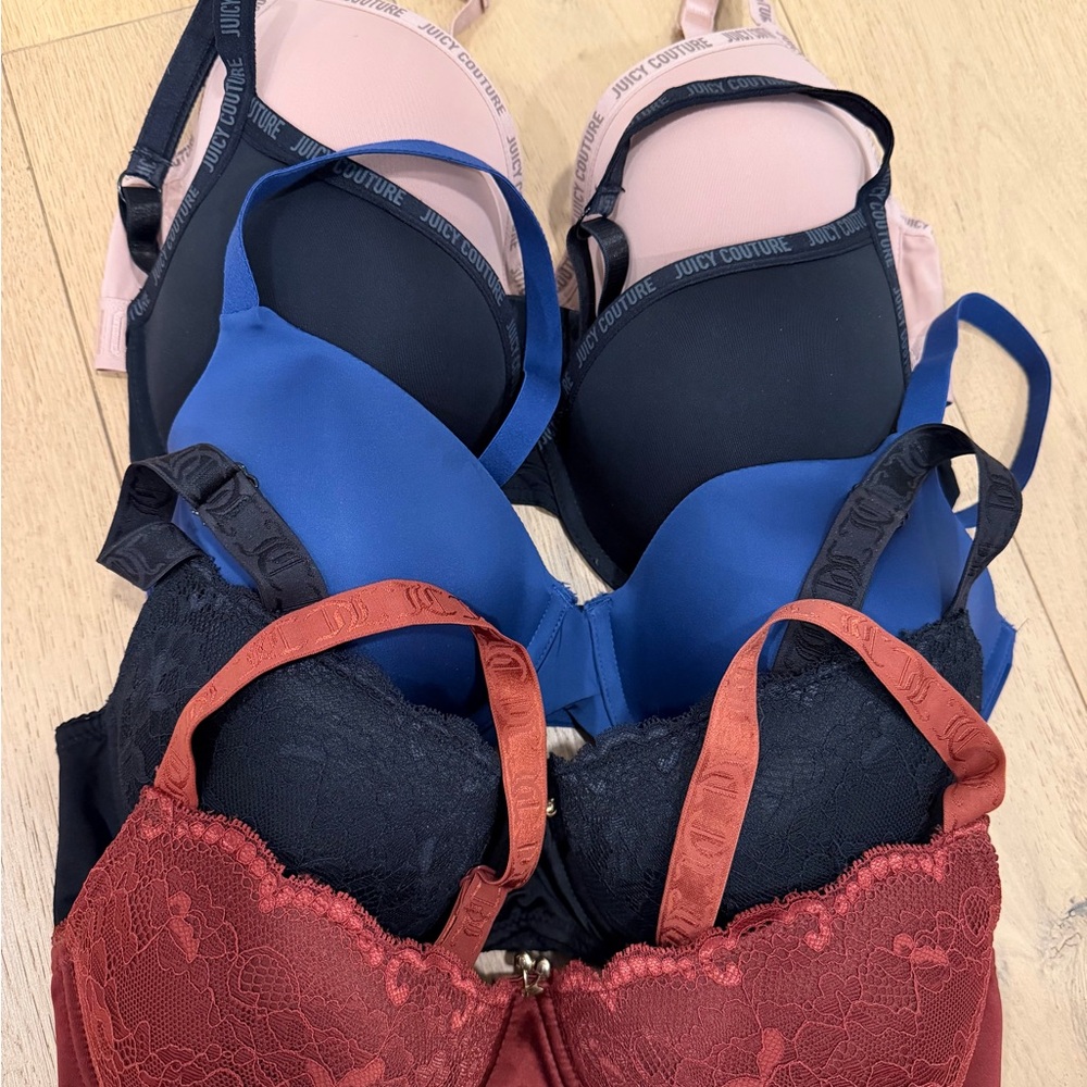 Juicy Couture set of 5 bras size 36D